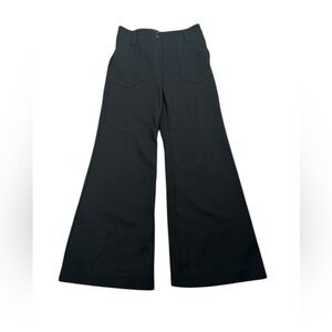 Maeve by anthropology black high rise flare leg pant size 8 office career